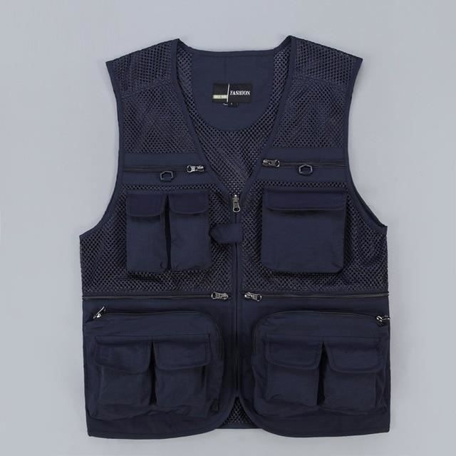 Gilet Tactique - Hbl - Modèle Été - Beige - Sans Manches - Style Safari