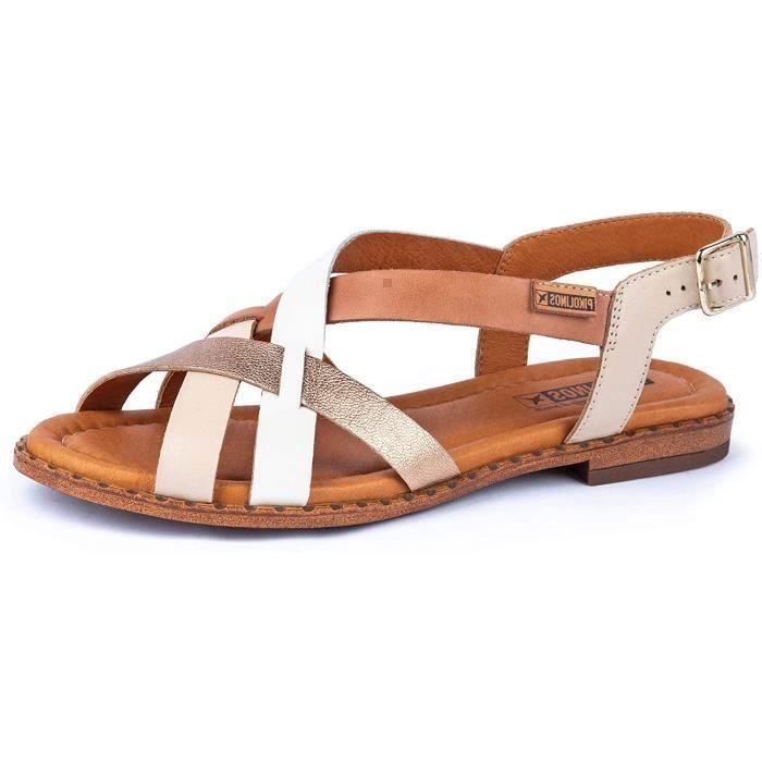 Sandales plates en cuir tressé Algar W0X pour femme PIKOLINOS