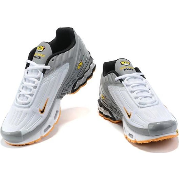 Baskets Nike Air Max TN 3 TXT Homme de Entrainment Pour Running Blanc Gris  - Cdiscount Sport