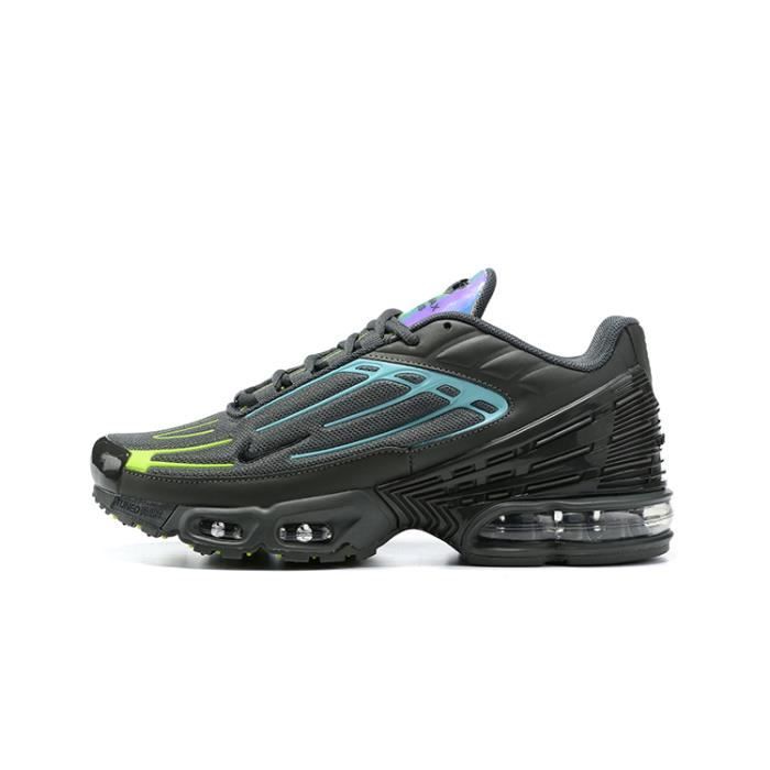 Baskets NIKE AIR MAX TN TXT Plus 3 Chaussures de Entrainment Homme Noir  Vert Noir - Cdiscount Chaussures