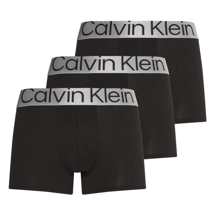 Boxers coton lot de 3 Calvin Klein Underwear Noir Noir Cdiscount Pret a Porter