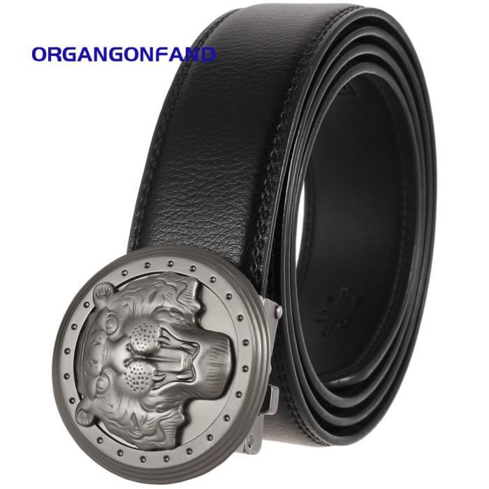DAMILY® Luxe Ceinture Homme Automatique Boucle De Ceinture -Noir Noir