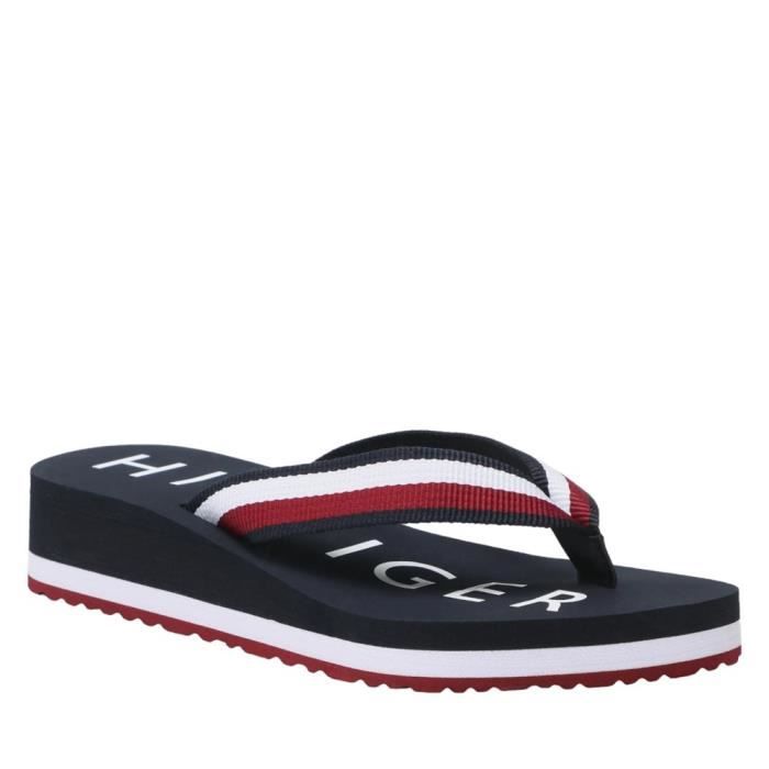 chaussures compensées tommy hilfiger bleu