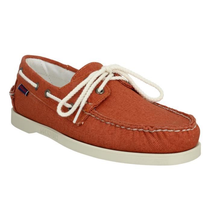 Chaussures bateaux SEBAGO Docksides Canvas Brandy Homme - Orange - 014612-43,5