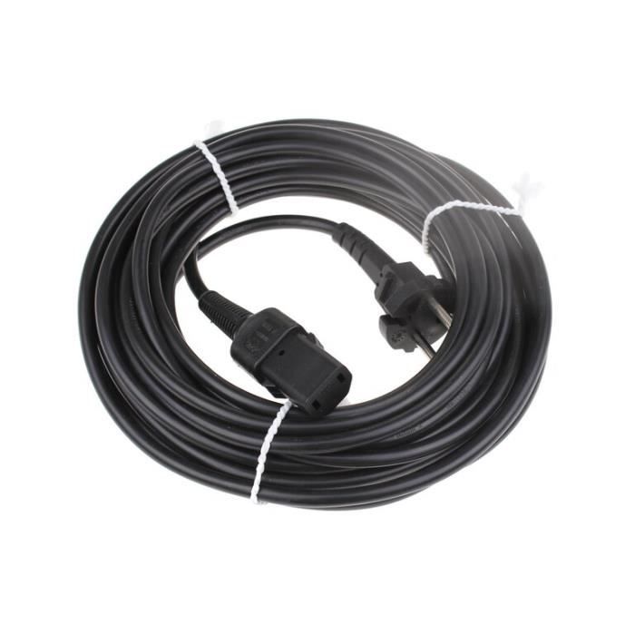 Câble dalimentation - Nilfisk - 7m - Noir - Compatible avec aspirateurs G90 GA70 GM80 GM90
