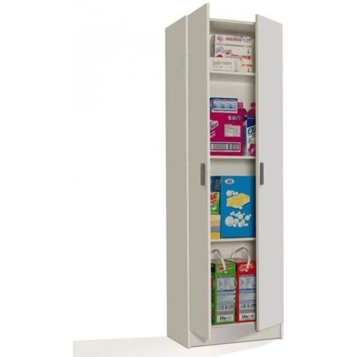 Armoire de rangement coloris Blanc - 180 x 59 x 37 cm Armoire de rangement coloris Blanc - 180 x 59 x 37 cm
