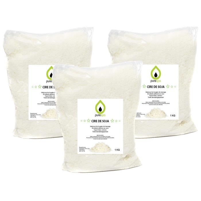 Cire De Soja Naturelle Materialix - 3 Kg - Flocons Pour Bougies Écologiques - Point De Fusion 55°C