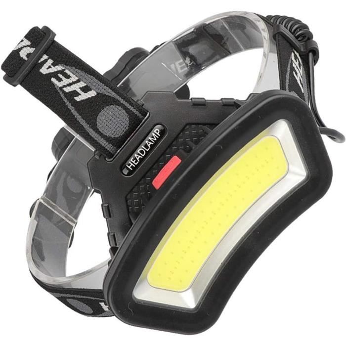 Lampe Frontale LED Rechargeable 1800 Lumens – USB, étanche IPX4, Pour Pêche, Camping (dorée)