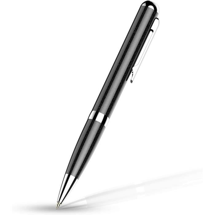 Enregistreur Vocal Numérique 32Go EPILUM Stylo Espion - Mini Dictaphone HD Avec Activation Vocale, USB Et Casque