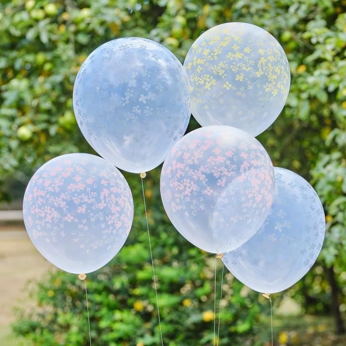 Lot De 5 Ballons En Aluminium Forme Couronne De Chat - Décoration Fête Anniversaire - Pastel Et Noir