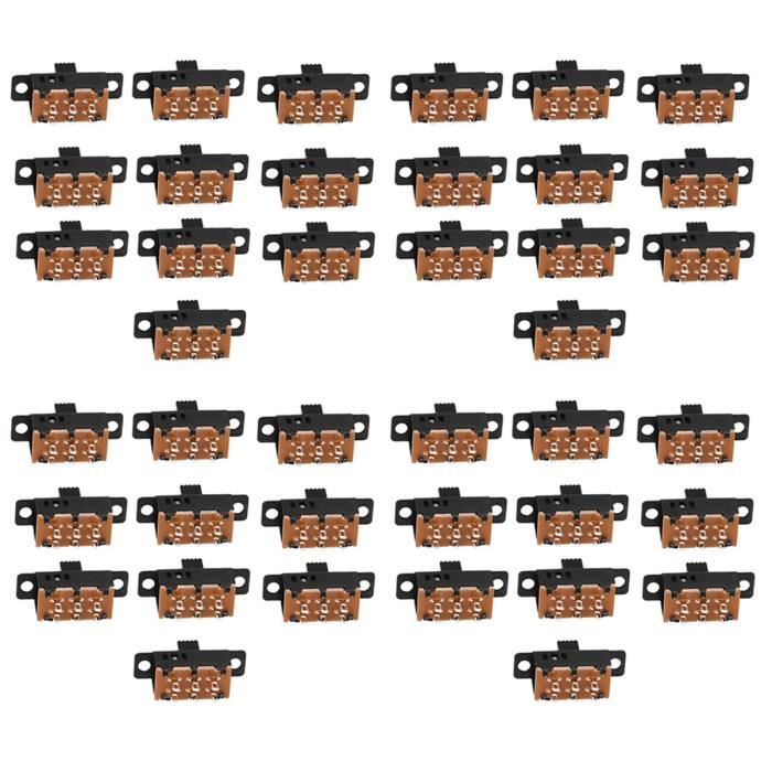 CHANZON Lot de 20 Mini Interrupteurs à Glissière Verticale SPDT 1p2t 2 Positions 3mm pour PCB Arduino Breadboard Dip - Commutateur à Bascule Miniature à Bouton Haut Vertical CHANZON Lot de 20 Mini Interrupteurs à Glissière Verticale SPDT 1p2t 2 Positions 3mm pour PCB Arduino Breadboard Dip - Commutateur à Bascule Miniature à Bouton Haut Vertical
