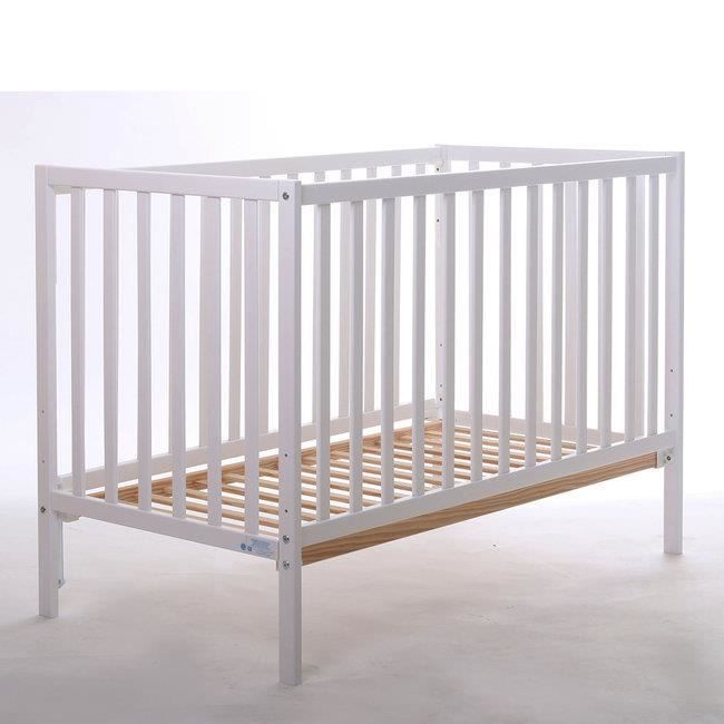 Lit b/éb/é /à barreaux 120 x 60 cm rose coeurs rose Matelas INCLUS Fabrication europ/éenne
