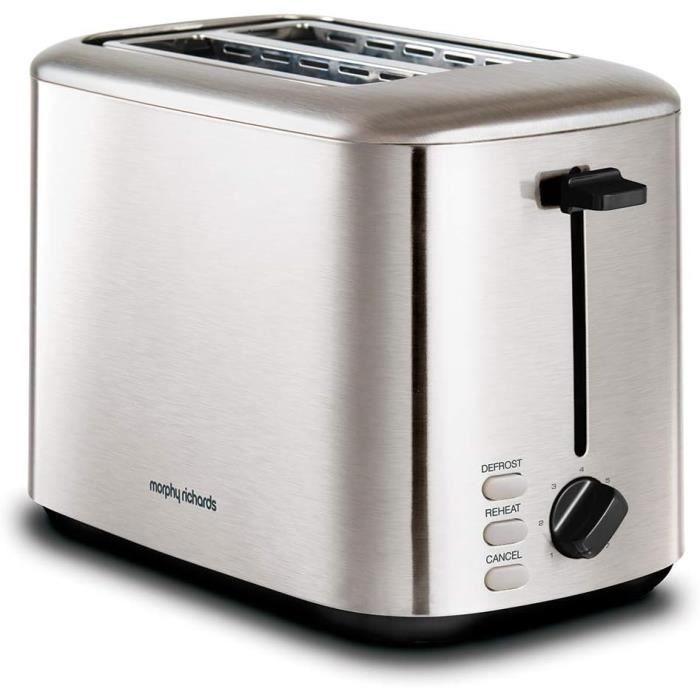 Grille-pain Smeg 2 tranches, acier inoxydable, Réunion