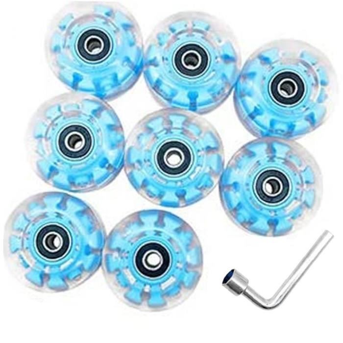 Roller Skates Wheels Replacement PU Luminous Double Row Skateboard