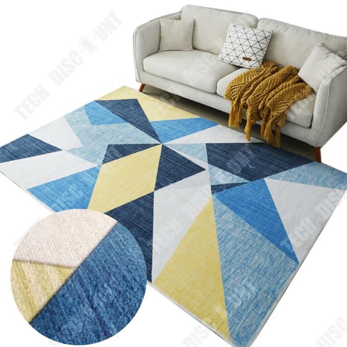TD® Tapis de salon Européen moderne doux relax multi couleur anti acarien poils couts- Madrid style scandinave - 120x160cm -LJ-6