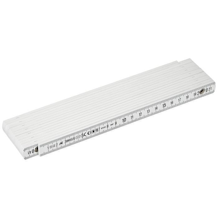 18070 Mètre À Triple Pliant En Fibre Blanc[u1539] - Cdiscount Bricolage