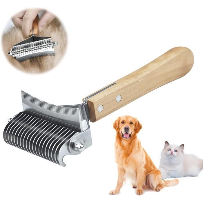 AHRITA Brosses Pour Chiens Chats, Poil Long Avec Peigne, Brosses De Toilettage Eliiner Nœuds