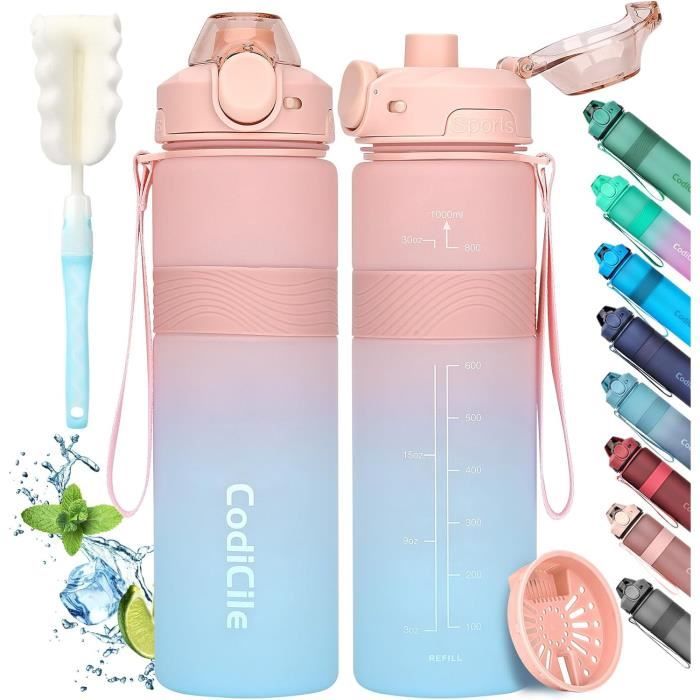 KollyKolla Gourde 1L, Bouteille d'eau, Étanche & Réutilisable, Gourde Sport avec Paille et Marqueur de Temps, sans BPA, Gourde Motivation pour Enfant, Adulte, Cyclisme, Bureau, l'école, Camping KollyKolla Gourde 1L, Bouteille d'eau, Étanche & Réutilisable, Gourde Sport avec Paille et Marqueur de Temps, sans BPA, Gourde Motivation pour Enfant, Adulte, Cyclisme, Bureau, l'école, Camping