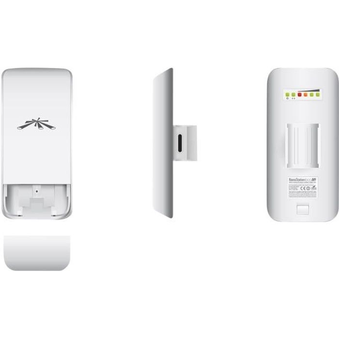 Borne daccès sans fil – UBIQUITI – NanoStation loco M5 – 5 GHz – 150+ Mbps – AES