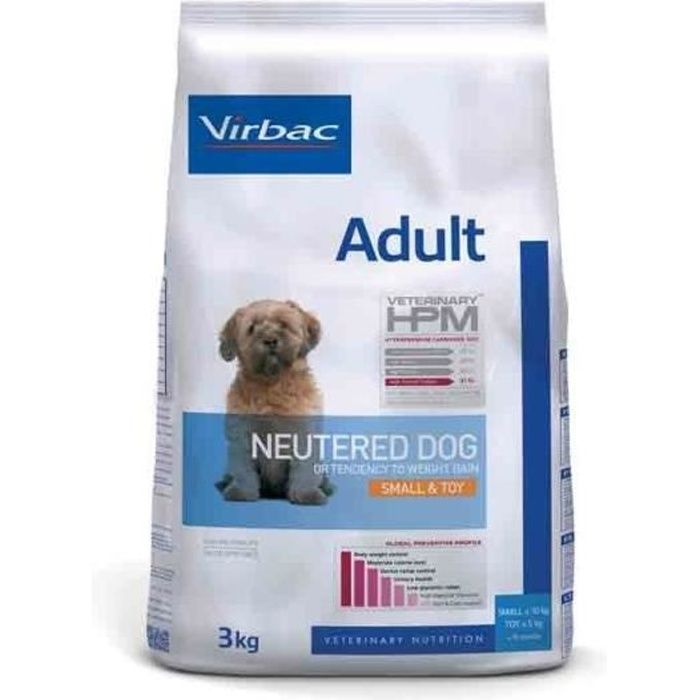 Croquettes - Virbac - HPM Neutered Chien Adulte - 3kg - Petit - Stérilisé