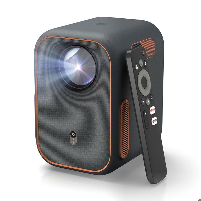 WEMAX  Mini Videoprojecteur 4K - Netflix Certifi&eacute; & Google TV - 1080P Natif - WiFi/Bluetooth - Dolby Audio - pour Home Cin&eacute;ma/Gaming 