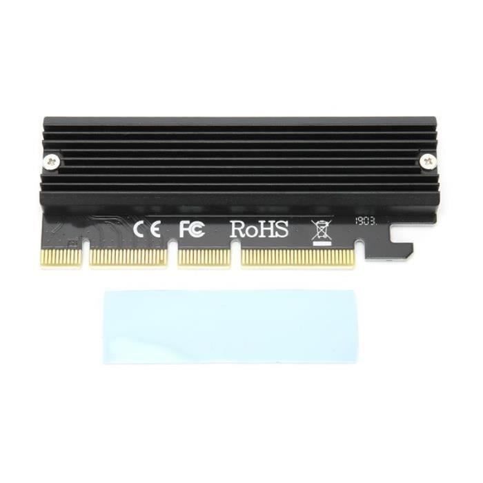 Carte Adaptateur PCI-E Vers M.2 NVMe/SATA - 2 Slots M.2 (M-Key Et B-Key), Double Alimentation 12V+3,3V - Pour SSD NGFF, Windows