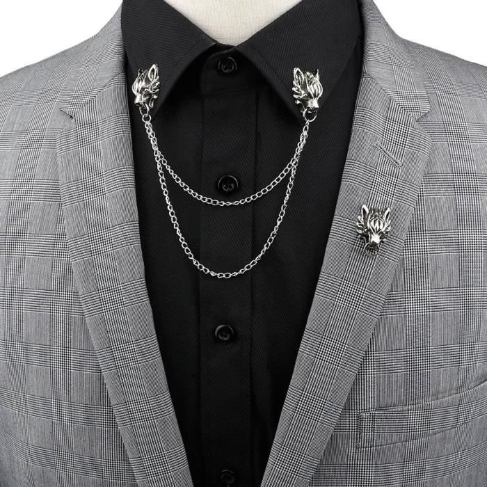 4 épingles De Cravate Homme - Clip Chemise Métal - Or Et Argent - Accessoire Costume