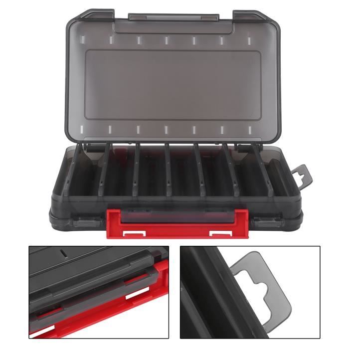 Leurre Peche Mer Boîte De Rangement Pour Leurres De Pêche Transparente - 14 Compartiments Double Face Avec Poignée A Leurre Rapala