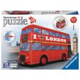 Puzzle 3D Bus londonien - Ravensburger - Véhicule 216 pièces sans colle - Dès 8 ans-1