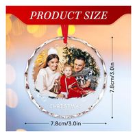 Boule De Noel Personnalisée Photo 2025 Boule De Noël Personnalisable Décoration Cristal De Verrede Mon Premier Noël Cadeau Color-6# - Maison