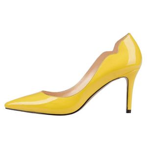 escarpin ouvert jaune