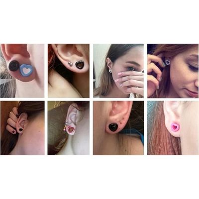 Écarteur Oreilles Acrylique 4 Mm (6G) - Lot De 2 Tunnels Roses - Pour Piercing, Bijou Homme Femme, Plug écarteurs