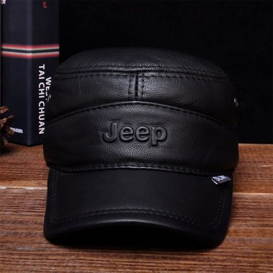 Casquette Baseball Homme En Véritable Cuir Souple Noir - Pré-incurvée, Taille Unique - Neuf Avec étiquettes