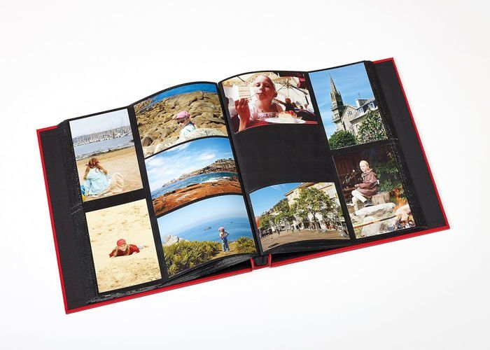 Walther design album photo rouge 29 x 32 cm Simili cuir avec gaufrage, L'épaisseur chic MX-101