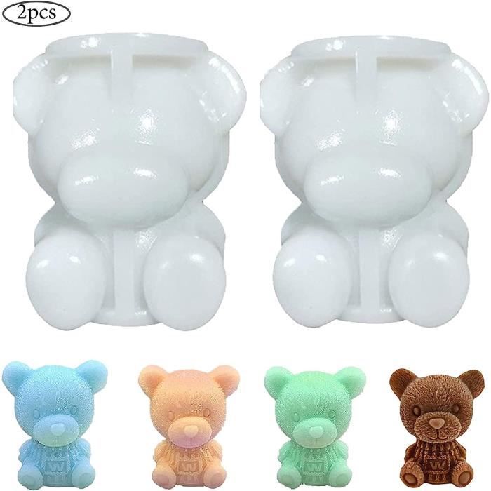 Moule En Silicone En Forme D'ourson - Pour Bougies, Savons, Résine - Réutilisable Et Flexible - DIY Décoration