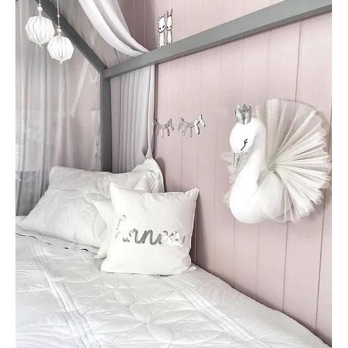 Cygne Mural 3D Objet Decoration Bebe Enfant Chambre Suspension Ornement Avec Petit Cadeau Rose