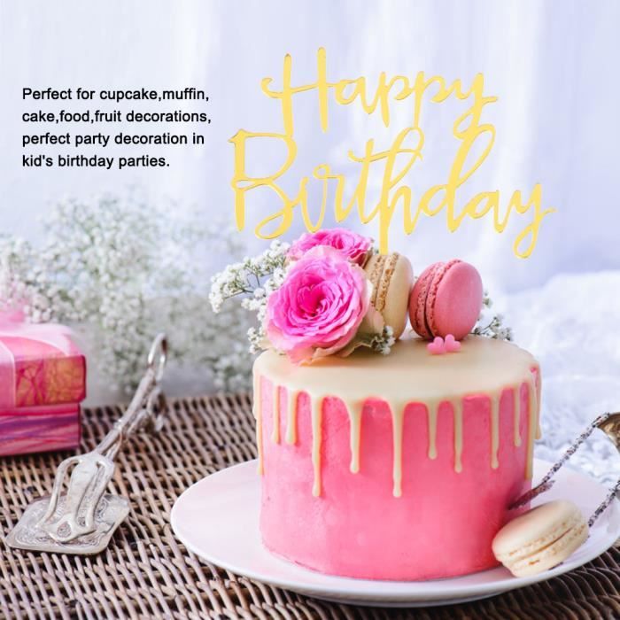 Décoration de gâteau en acrylique Topper Set Fête d'anniversaire de la  Saint-Valentin Cupcake Décor
