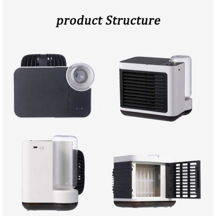 Climatiseur Mobile Air Mini Cooler, 3 En 1 Rafraichisseur D'Air ...