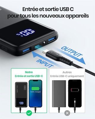 Batterie Externe 27000mAh – Power Bank 22.5W & PD20W – Charge Rapide Triple Port – Affichage Numérique – Compatible IPhone, Android