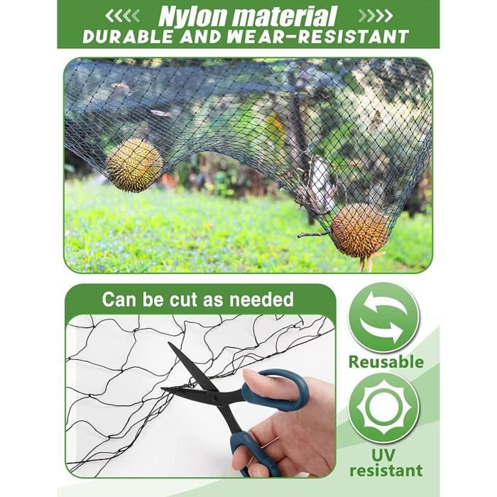 protéger le filet d'arbre fruitier Filet de protection contre les oiseaux  léger et réutilisable pour protéger les arbres A50 98666