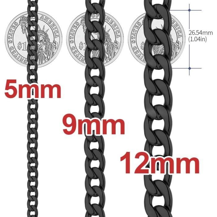 Chaîne Grain De Café En Acier Inoxydable - Homme/Femme, épaisseur 10.5 Mm, Longueur 45-75 Cm - 7