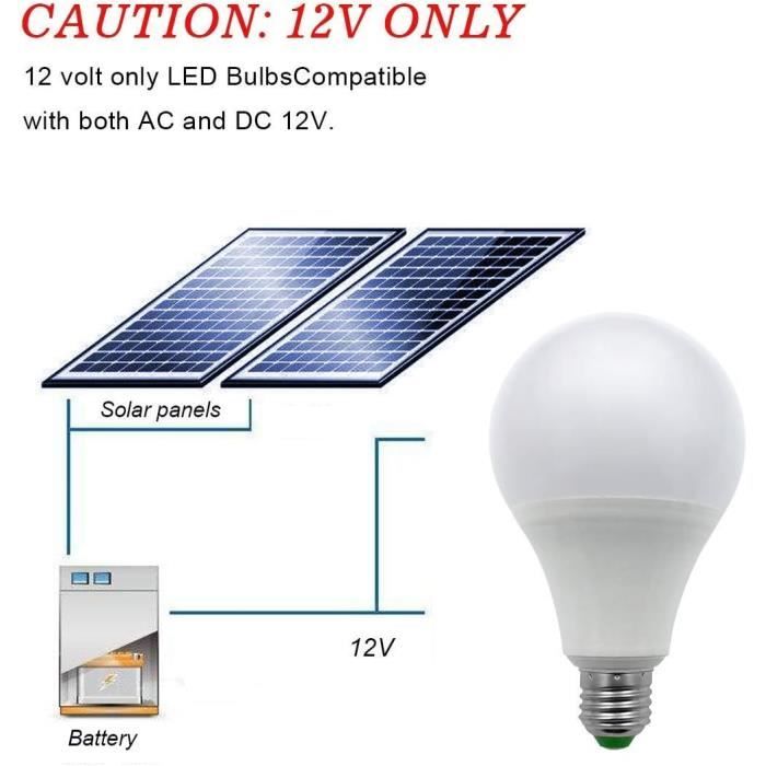 Lot De 3 Ampoules LED E27 12V 3W ZHENMING - Équivalent 30W Halogène, Blanc Chaud, Neuf Sous Emballage