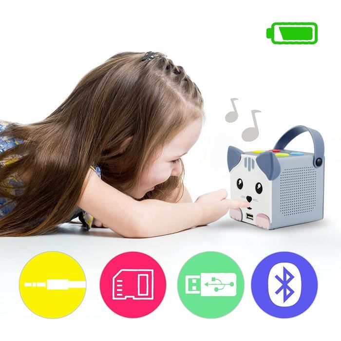 CatBox - Enceinte Bluetooth pour enfants - Sans fil avec batterie - Pour  trajets en voiture et chambre A404 - Cdiscount TV Son Photo