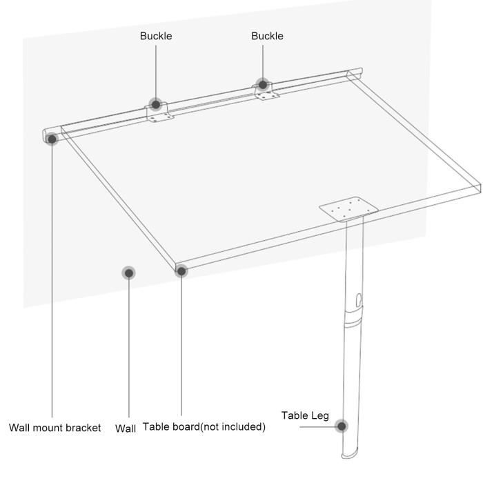 Garosa Pied de table pliant pour camping-car 730mm/28.7in Pied de table  pliable en alliage d'aluminium détachable pour RV remorque - Cdiscount  Maison