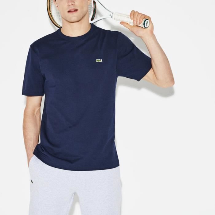T shirt Lacoste SPORT homme ultral ger Bleu marine Cdiscount