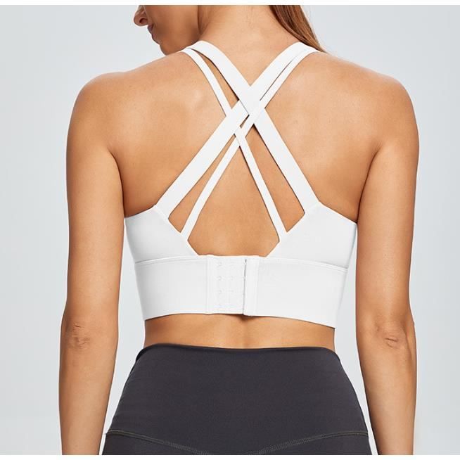 Soutien Gorge de Sport Bretelles Crois es Brassi re Sport Femme