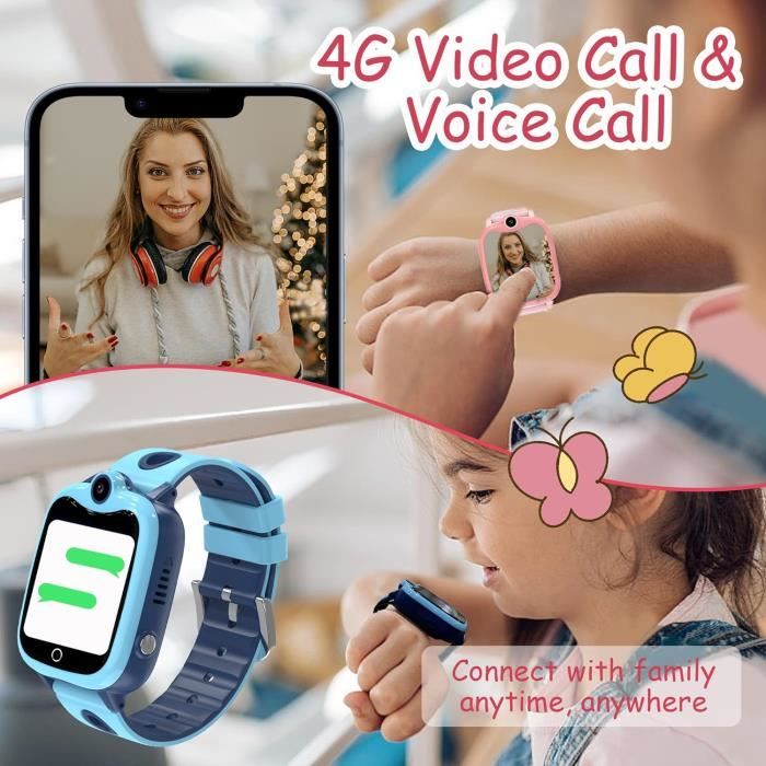 Gps Tracker 4g Sécurité Montre Connectée Enfant Puhiuyoi GPS 4G - Appels Vidéo Et Sécurité Reveil Enfant