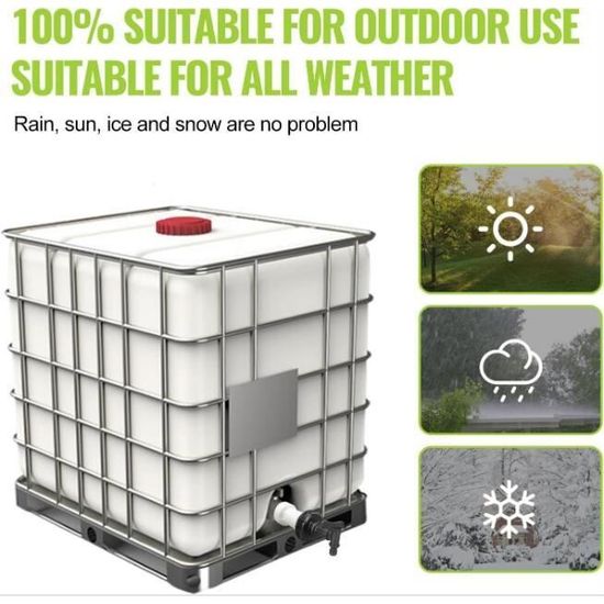 Adaptateur IBC S60x6 Mizikuu - Raccord Pour Réservoir 1000L - Filetage Gros 60mm - Extension Pour Robinet Cuve Plastique