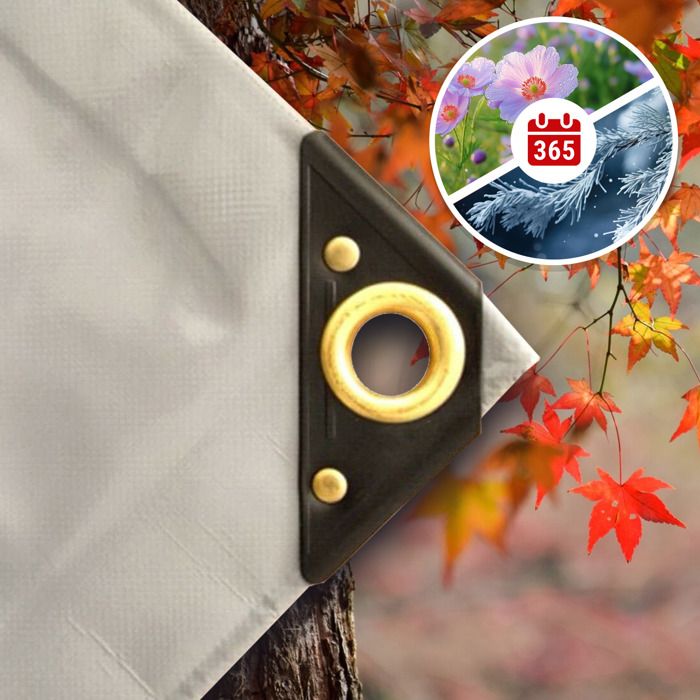 Bâche PVC 650g/m² Grise 3,5 x 6m - Protection Étanche et Résistante ...