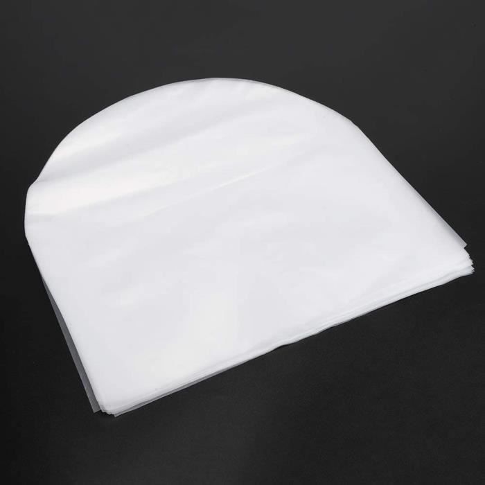 Lot De 50 Pochettes Intérieures Disques Vinyles - HDPE Transparent, Antistatique - 12" / 10" / 7"